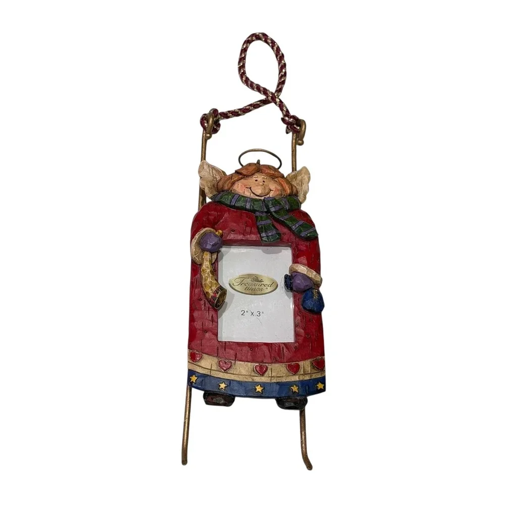 Cherished Times Resin Angel Photo Frame Christmas Ornament Holiday‎ Decor
